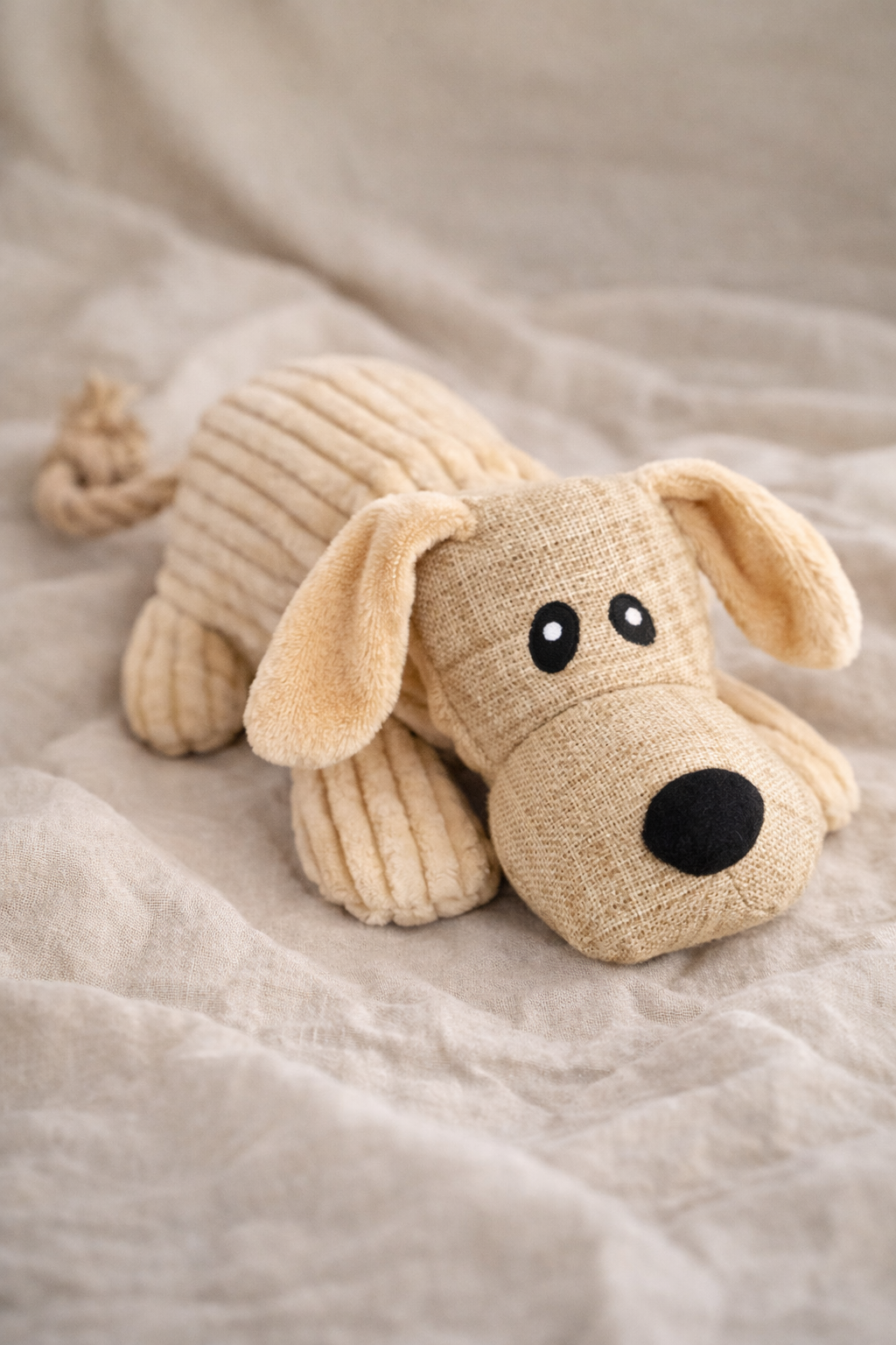 Peluche interactive avec squeaker pour chien – Oscar